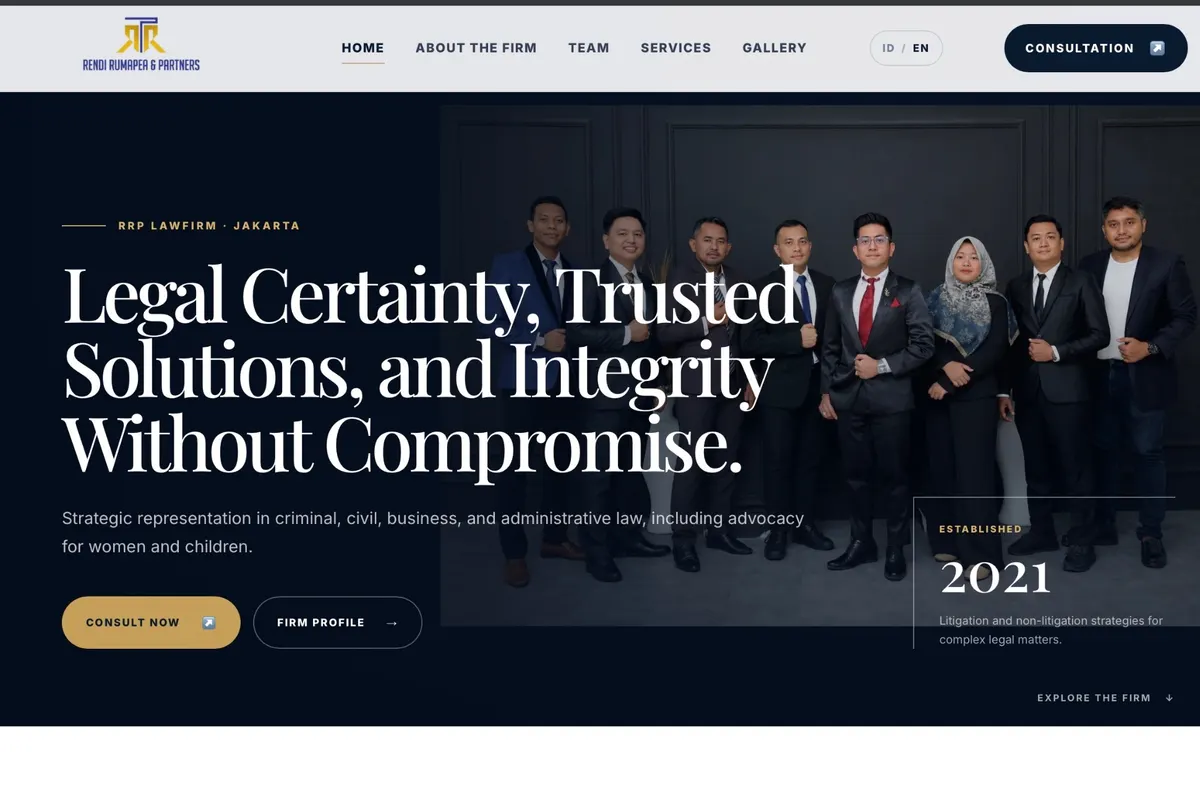 Website of Rendi Rumapea & Partners